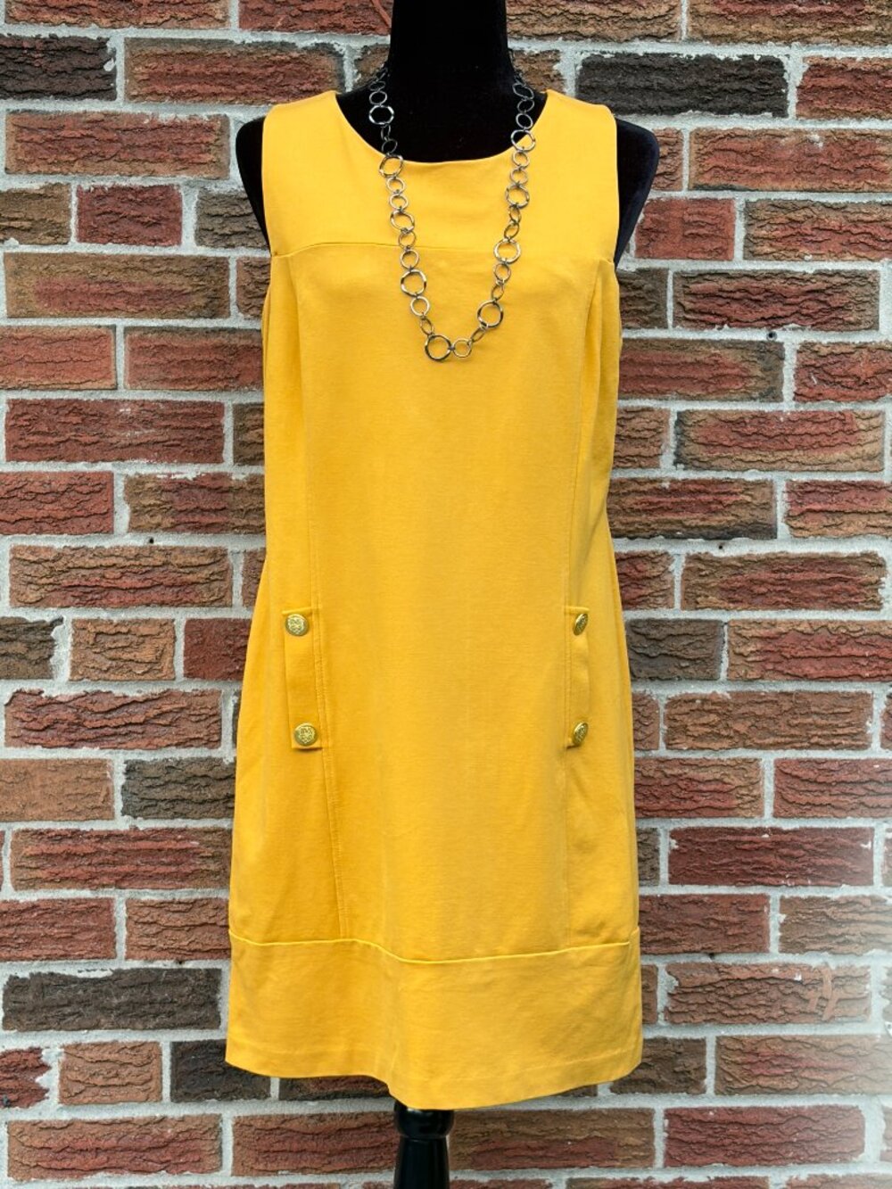 Vince Camuto Mustard Yellow Shift Dress – Size 12